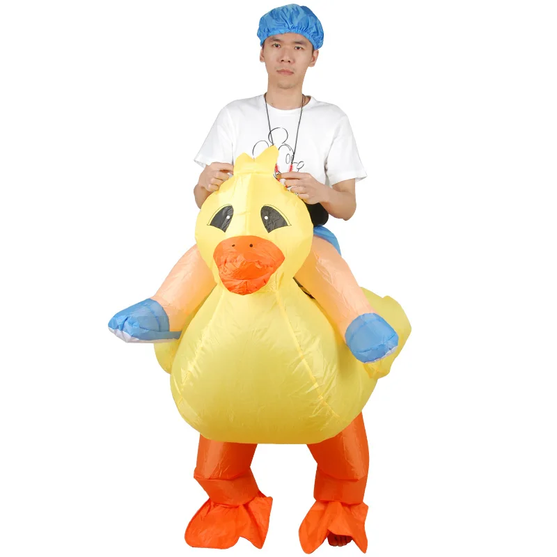 Ride on duck Надувные костюмы для взрослых, вечерние костюмы для косплея, нарядное платье, комбинезон с животными, костюмы на Хэллоуин для женщин - Цвет: Ride on duck