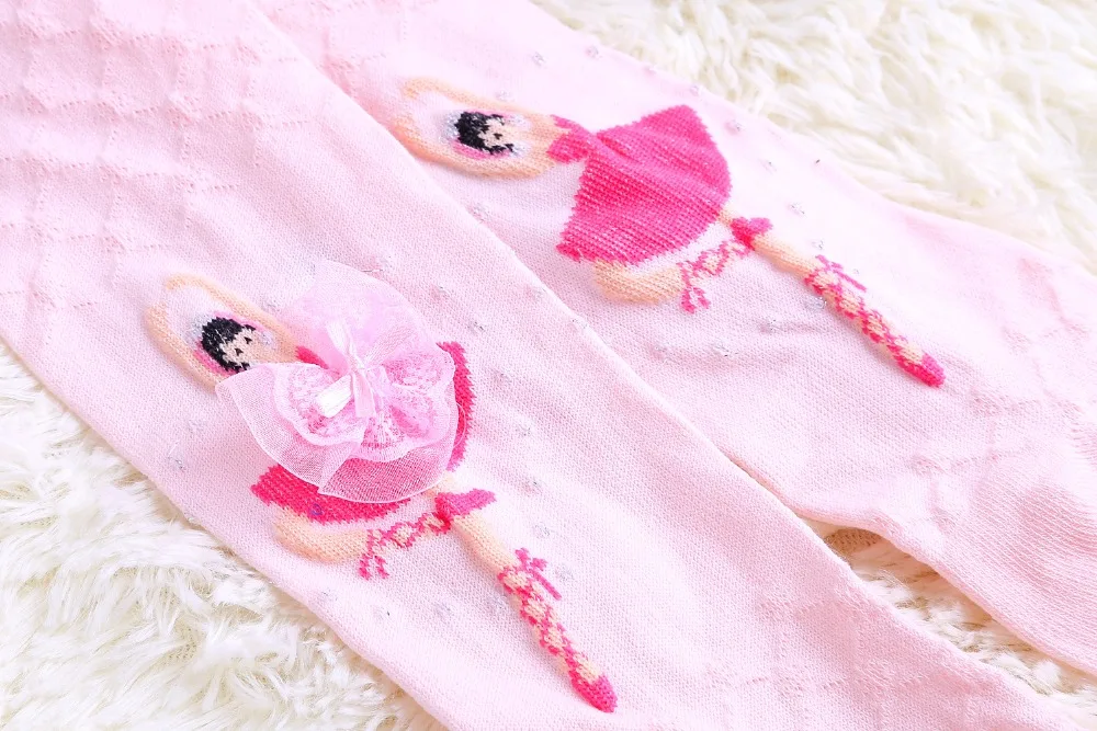 Колготки для девочек бархатные с кружевом танцев От 3 до 10 лет | Мать и ребенок