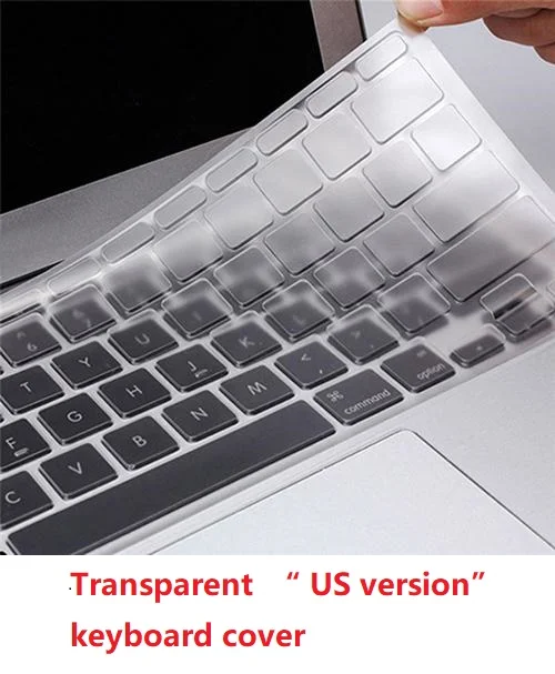 Кристальный Жесткий Чехол для ноутбука Apple Macbook Air 11 1" Pro retina Touch Bar& ID 11,6 12 13 13,3 15 15,4" inchs - Цвет: US-Keyborad-Cover