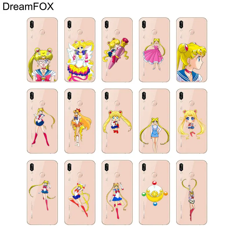 DREAMFOX L545 Сейлор Мун Мягкий ТПУ силиконовый чехол для Huawei Honor 6a 6C 7X9 10 P20 P30 Lite Pro P Smart |