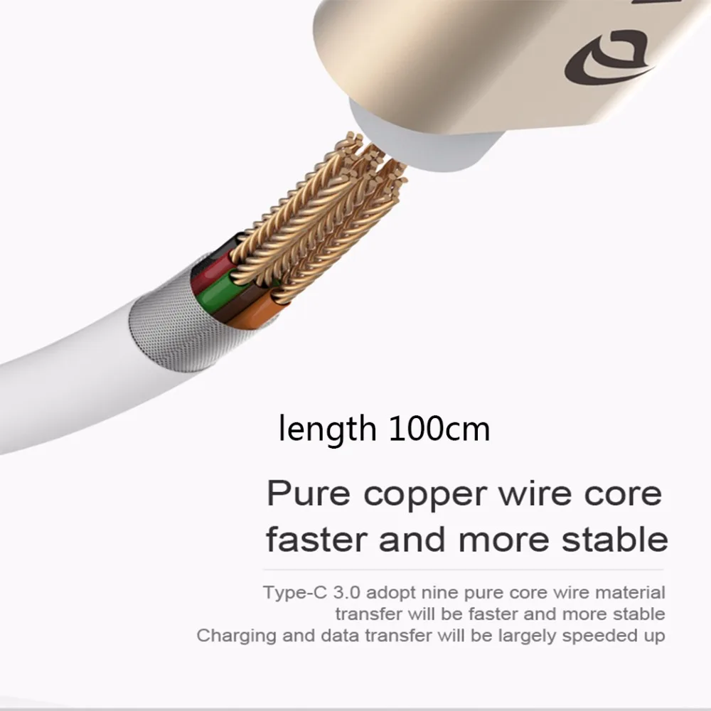 USB кабель WSKEN металлический Type C 3 0 для передачи данных высокоскоростной зарядный