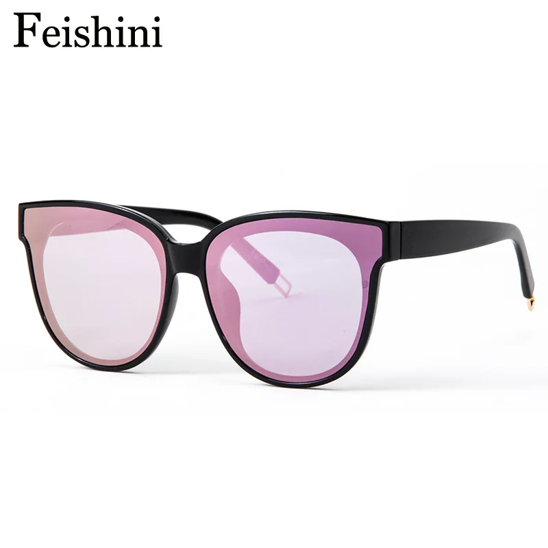 Модные прозрачные цветные корейские очки Feishini Future овальные недорогие женские