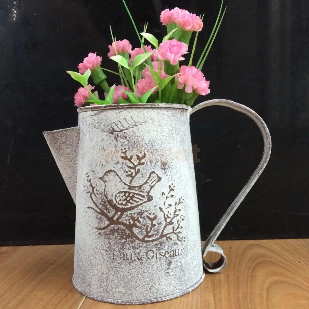 Винтажный стиль металлический кувшин Цветочная ваза Свадебный декор|vases