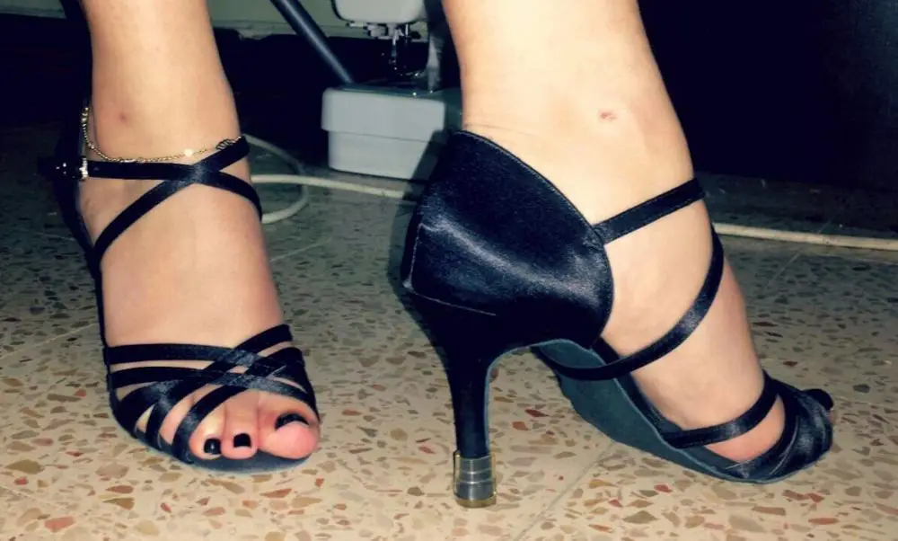 Black 8.5cm heel(29) Высокое количество Suphini глубокий загар Сальса Обувь для латинских танцев Женская Быстрая Профессиональная женская обувь для латинских танцев - Цвет: Black 8.5cm heel(29)