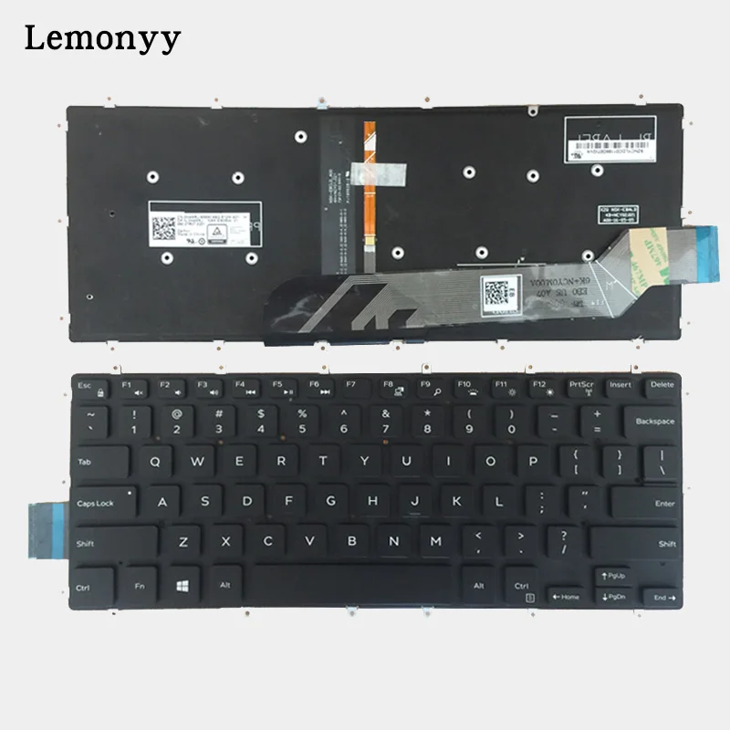 Американская красная/белая клавиатура для DELL Inspiron 13 5368 5378 5578 7368 7378 черная клавиатура для ноутбука с подсветкой
