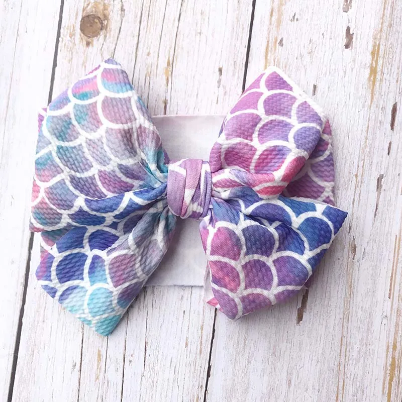 Printed Baby Girl Headbands Turban Bows Elastic Newborn Headbands Hair Bands For Baby Girls Kids Haarband Hair Accessories