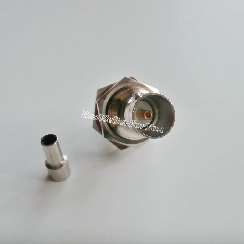 10 шт. BNC гнездо гайка переборка обжимной RG188 RG174 RG316 разъем РЧ коаксиального