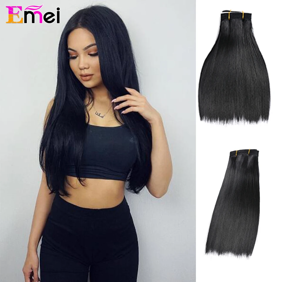 Прямые Weave Связки 10 &quotВязания Крючком Косы Freetress YAKY ПРЯМО Синтетических Волос