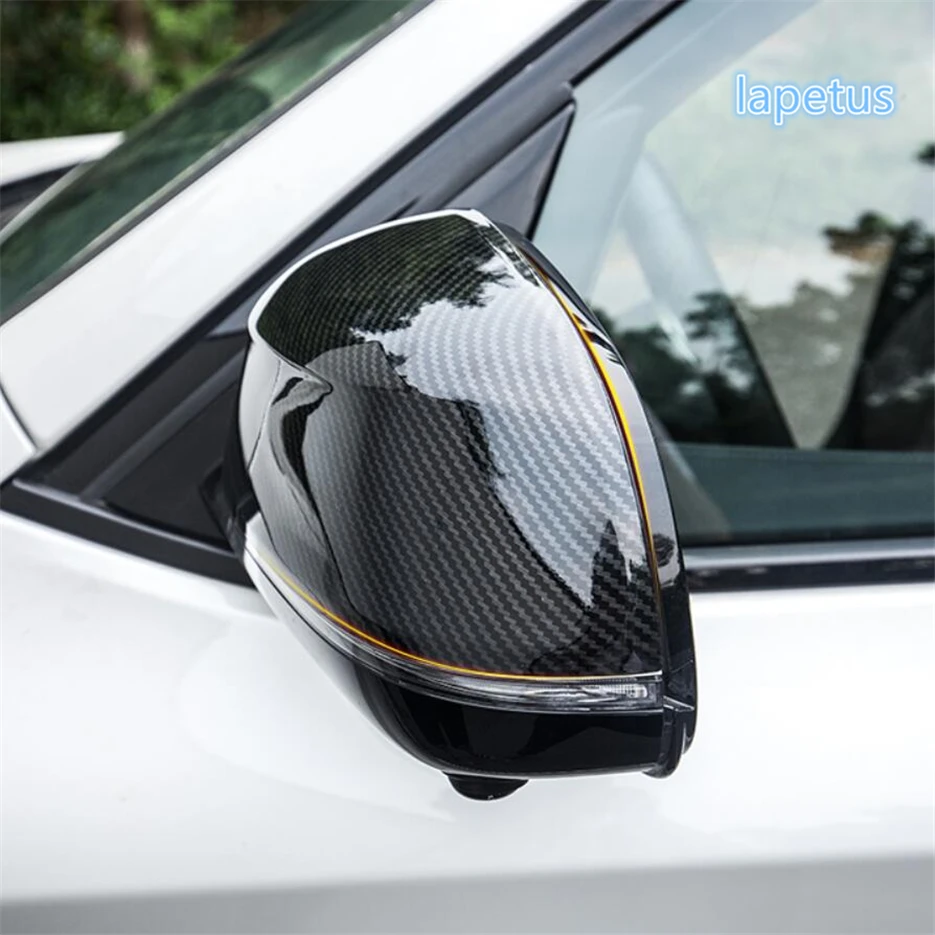 

Lapetus Door Side Wing Rearview Mirror Case Decoration Frame Cover Trim Fit For BMW X5 G05 2019 - 2021 ABS Chrome Carbon Fiber