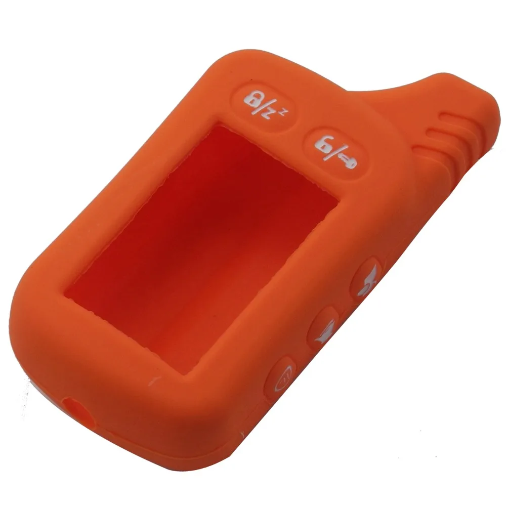 jingyuqin New TZ9010 Silicone Case KeyChain Russian 2-way Alarm System Alarm Key Fob For Tomahawk TZ-9010 TZ9010