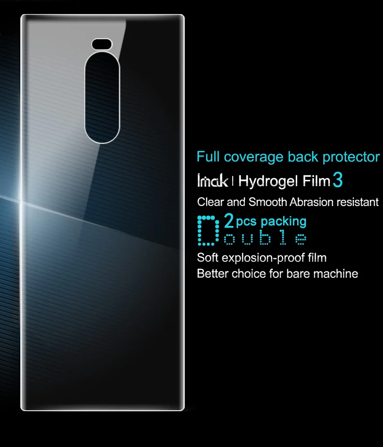 IMAK Hydrogel III 3 для sony Xperia 1 задний экран протектор 2 шт полное покрытие Передняя или задняя мягкая защитная пленка не стекло