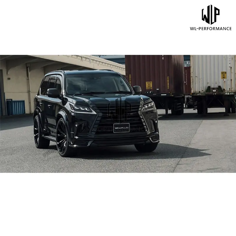 LX570 Высокое качество FRP Материал неокрашенные передние и задние губы колеса для