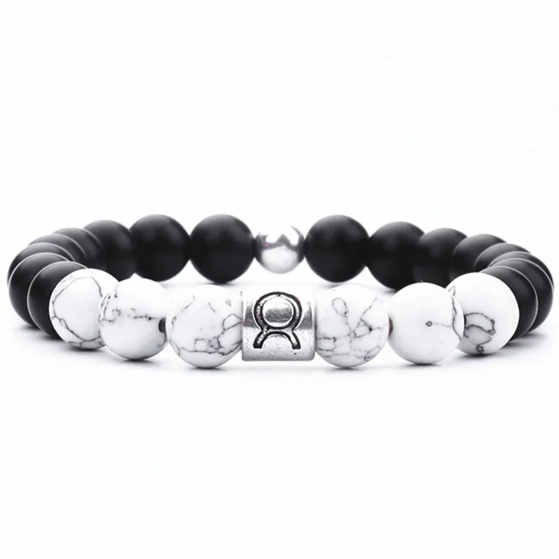 DIEZI Винтаж для мужчин черный белый цвет ручной работы Strand браслет женщин Jewelry 12