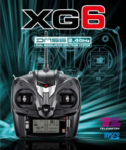 Передатчик JR XG6 2 4 ГГц DMSS 4ch с приемником RG411B Park Flyer Rx JRP03422 | Игрушки и хобби