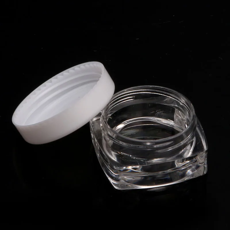 10 шт. прозрачный маленький квадратный флакон 5g пустая баночка для косметики