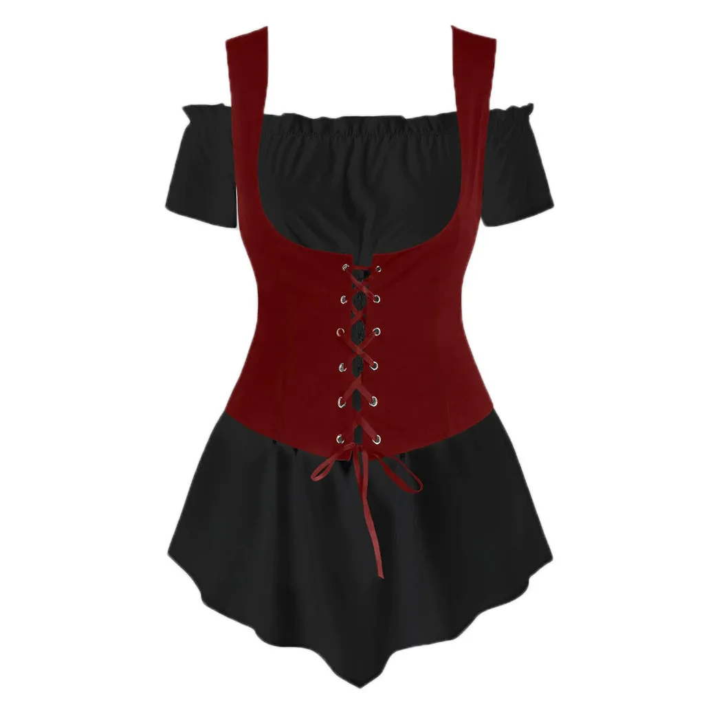 Женская блузка с открытыми плечами YOUYEDIAN рубашка коротким рукавом топ на