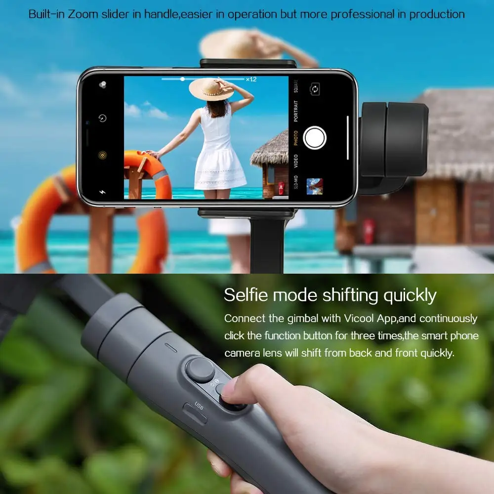 FeiyuTech Vimble 2 3-Axis ручной шарнирный стабилизатор для камеры iPhone gopro смартфона с