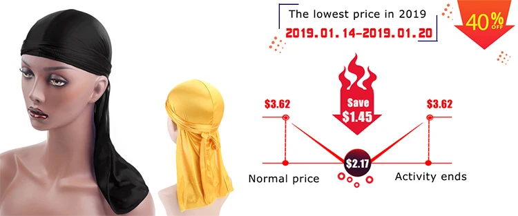 Женский Мужской длинный хвост головной убор doo Durags шапки тюрбан дышащие банданы головные уборы шелковистые аксессуары для волос Doo Rag пиратская шляпа