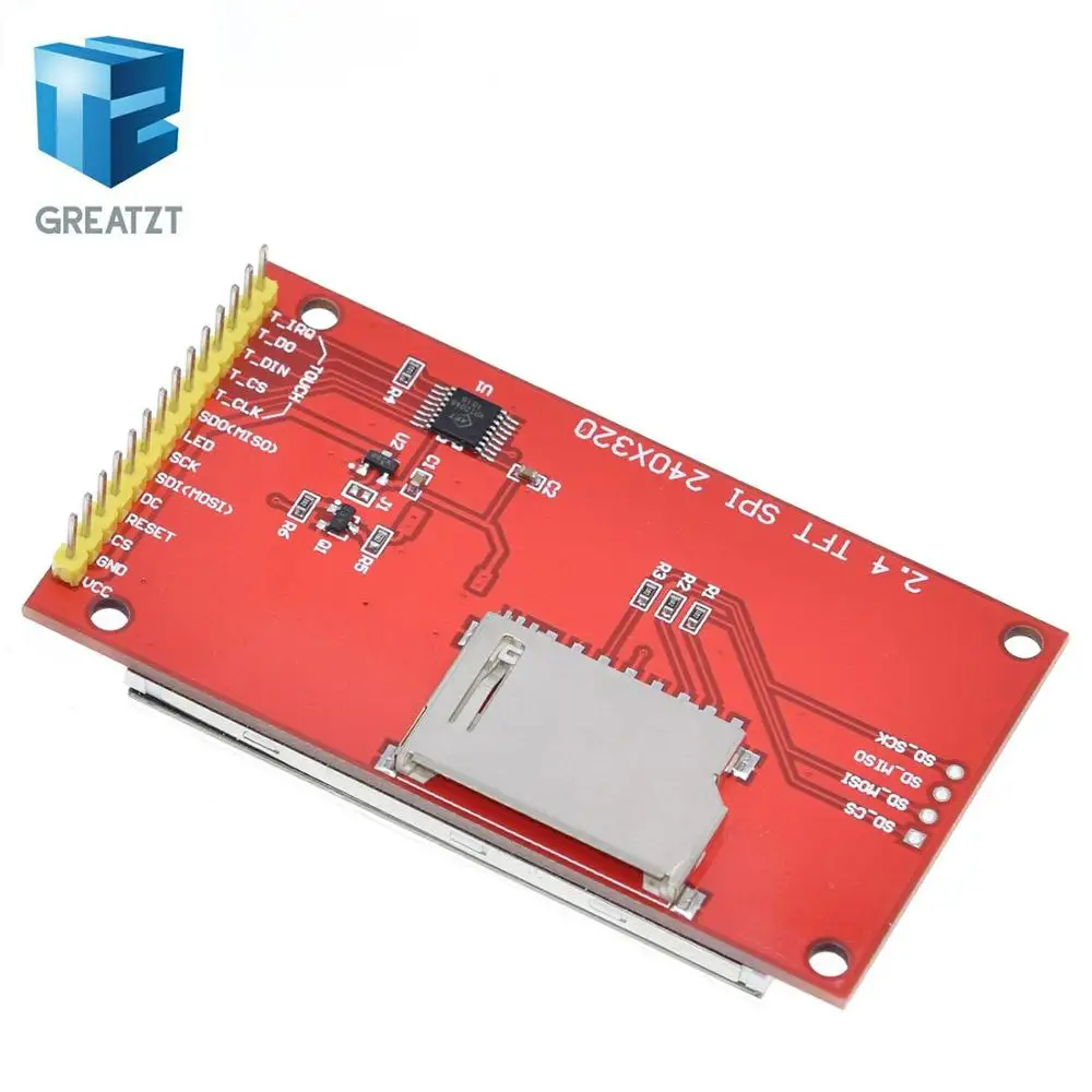 GREATZT 2 4 &quot240x320 SPI TFT ЖК дисплей серийный Порты и разъёмы модуль + 5V/3 3 V адаптер PBC Micro