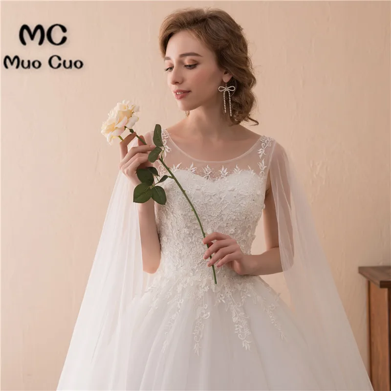 2018 отвесное кружевное свадебное платье с запахом Robe De Mariage ТРАПЕЦИЕВИДНОЕ ПЛАТЬЕ