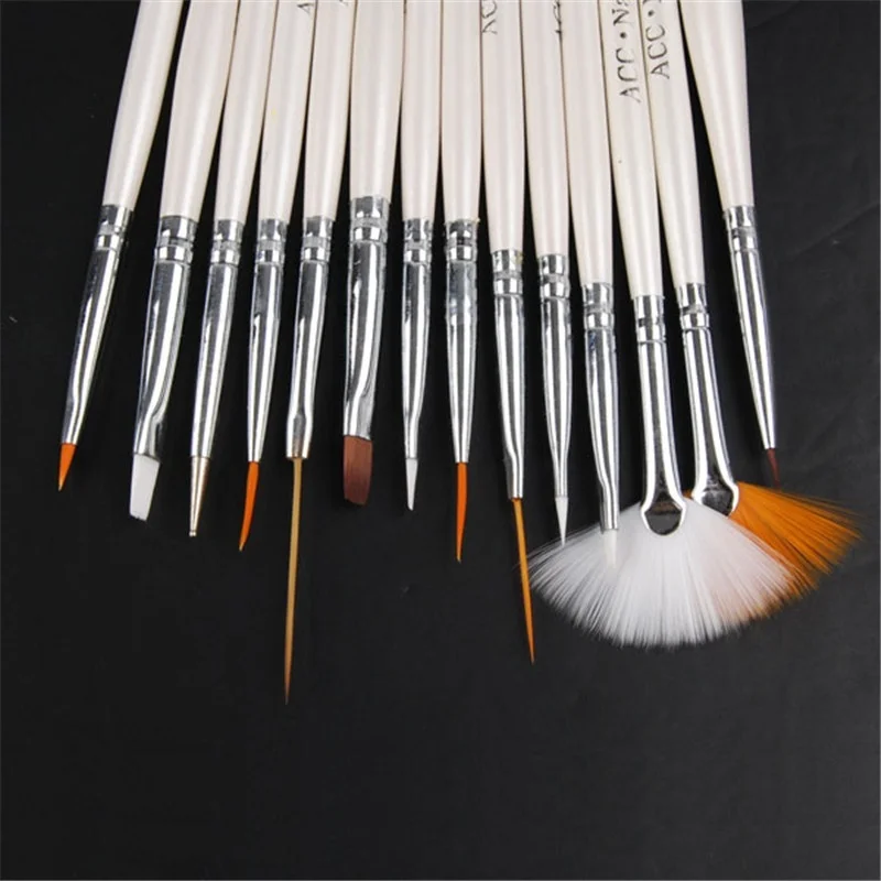 Новая мода 15 шт. Nail Art Картина кисти Darwing Кисти Набор расставить Pen Liner полосой