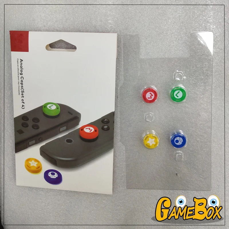 10 компл./лот NS Switch Joy Con 3D аналоговые колпачки (набор из 4 шт.) Силиконовые цветные
