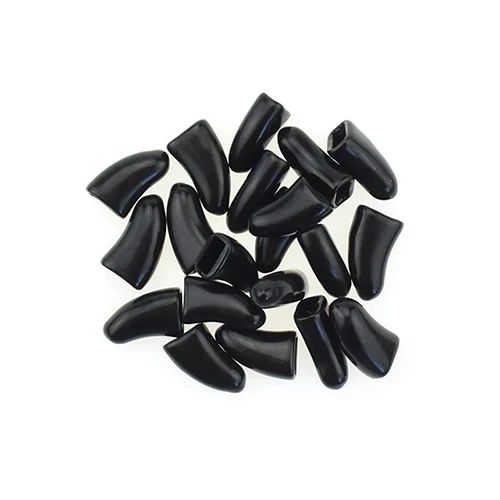 Black Мягкие силиконовые колпачки для ногтей для домашних животных, собак, кошек, с защитой от царапин, лапа, покрытие для ногтей, украшение для щенков, лапок, маникюрный дизайн, товары для собак, кошек, 20 шт - Цвет: Black
