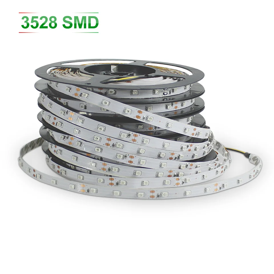 Супер Яркий светодиодная лента 5 М 300Led 3528 RGB 24Key ИК Пульт Дистанционного один цвет