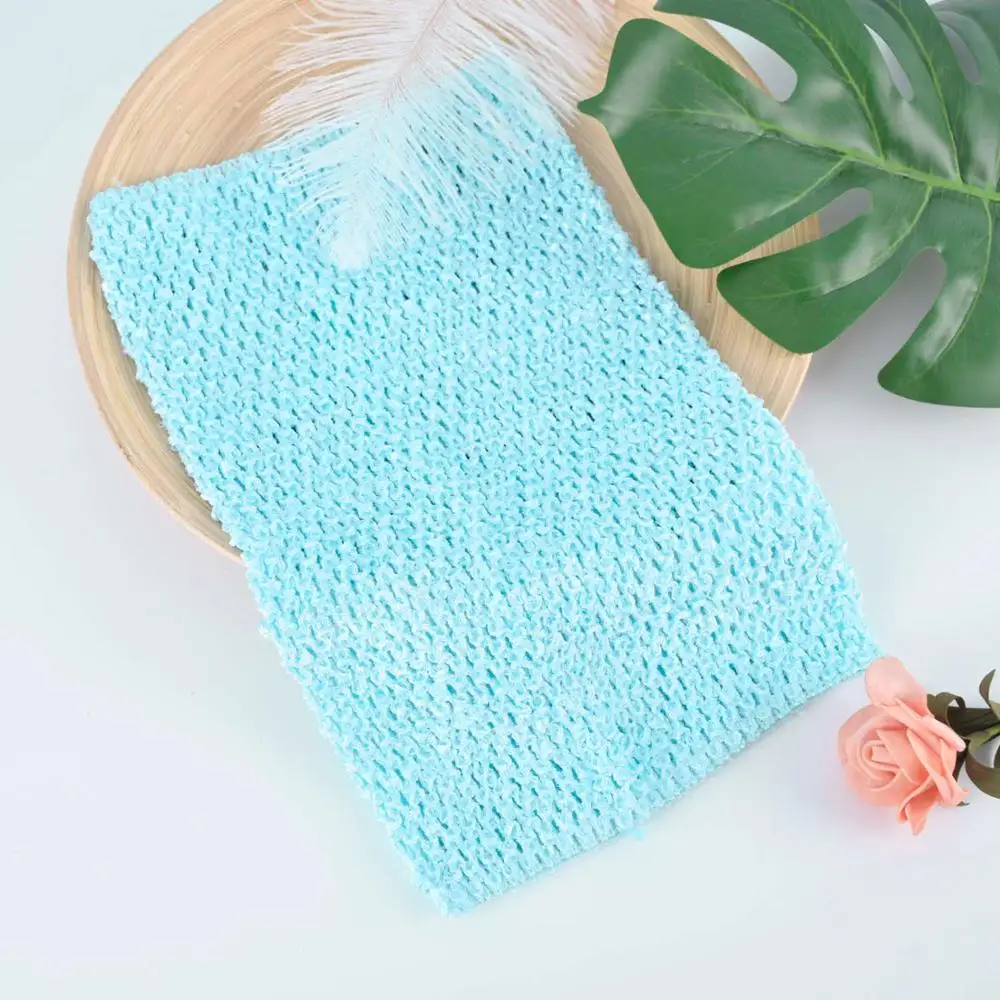 Ice blue 12 дюймов, вязанная крючком юбка-пачка, вафельный топ для девочек, платье-пачка праздничный костюм принцессы аксессуары «сделай сам», вязаный Топ без подкладки для детей от 7 до 12 лет - Цвет: Ice blue
