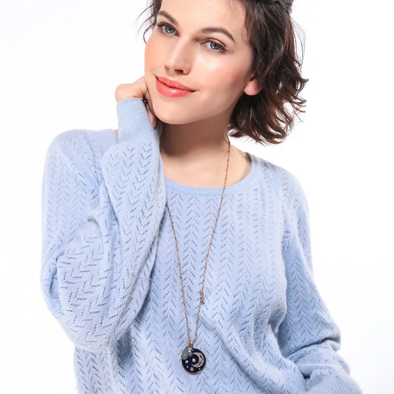 Розовый винтажный резной кулон Banny в виде дерева Луны звезды глаз ожерелье с