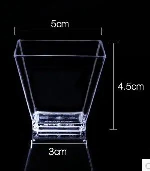 50 шт./лот 60 мл жесткая пластиковая Одноразовая чашка для поднятия десертов