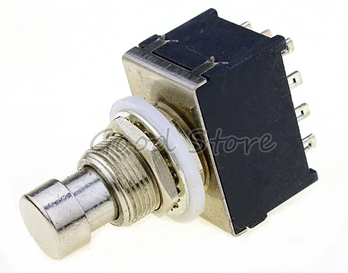 1 шт. 12 мм 12Pin пайка 4PDT фиксирующий Металлический ножной переключатель для