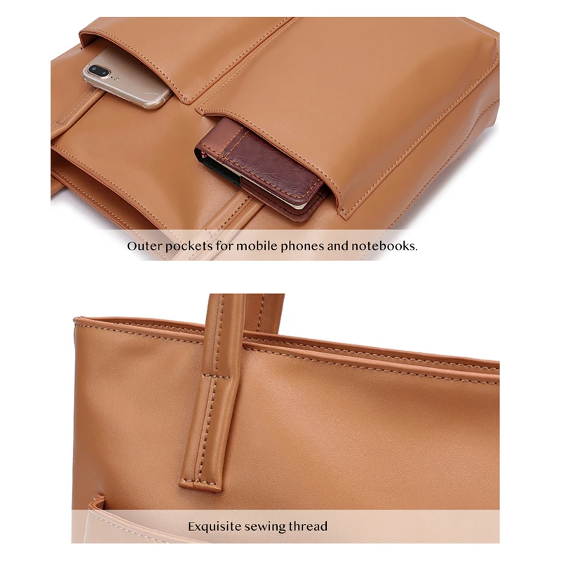 Женская сумка тоут из натуральной кожи большая винтажная с верхней ручкой