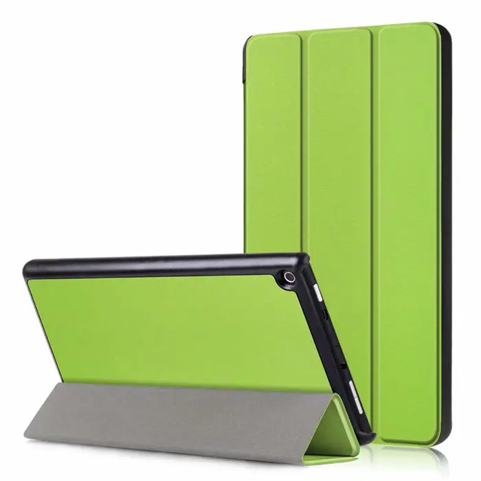 Green Для Amazon New Fire HD8 из искусственной кожи тонкий 8 ''планшетный ПК чехол-подставка для Amazon Fire HD8 HD 8 Smart Sleep Skin Funda - Цвет: Green