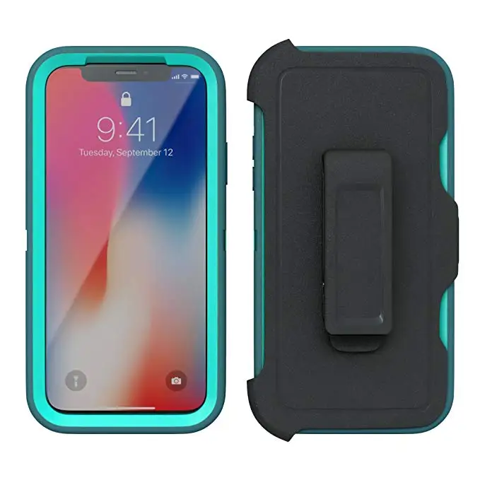 3 в 1 Броня серии ударопрочность Aqua чехол для iPhone X XS MAX XR Defender с зажимом крепления