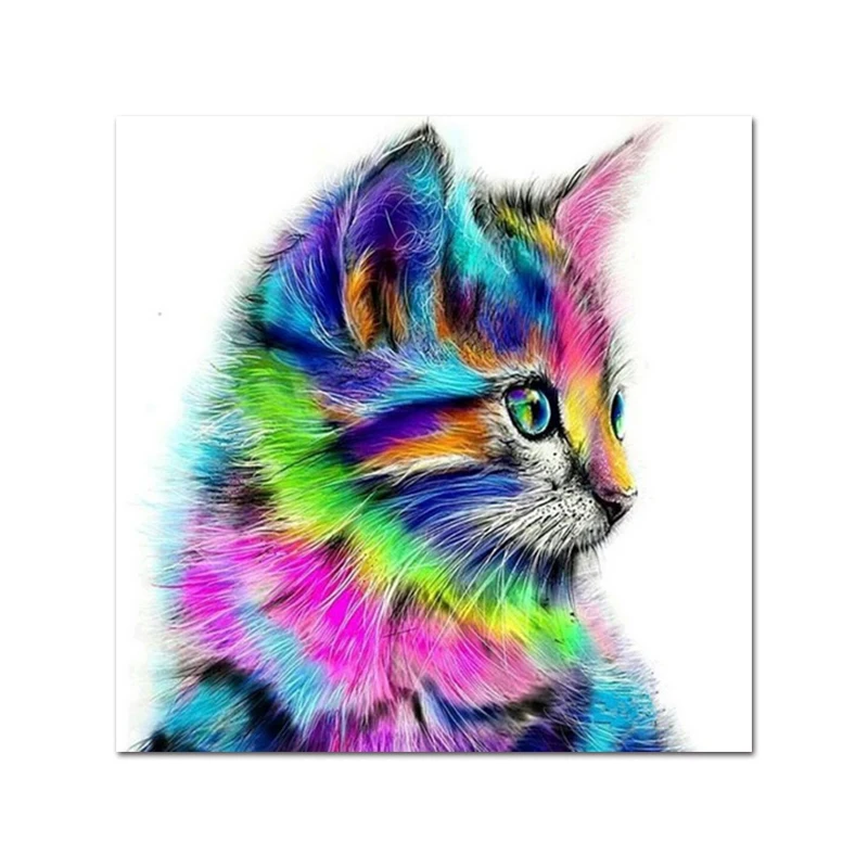 Modern Abstract Wall Art Poster Cat paintings canvas watercolor animal poster kids room home decoration unframed | Дом и сад