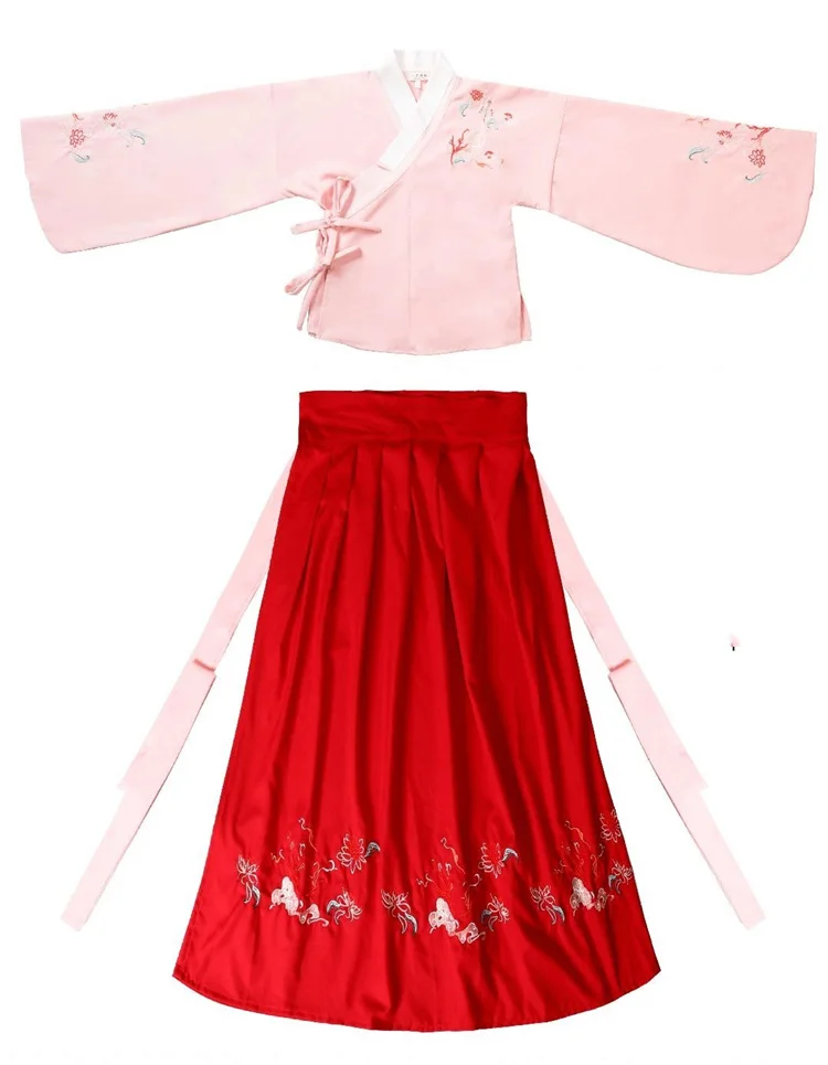 Розовый Красный Hanfu для женщин Костюм для китайского традиционного танца Костюм Восточный фестиваль наряд династии Мин Косплей представление одежда DC2372 - Цвет: Розовый