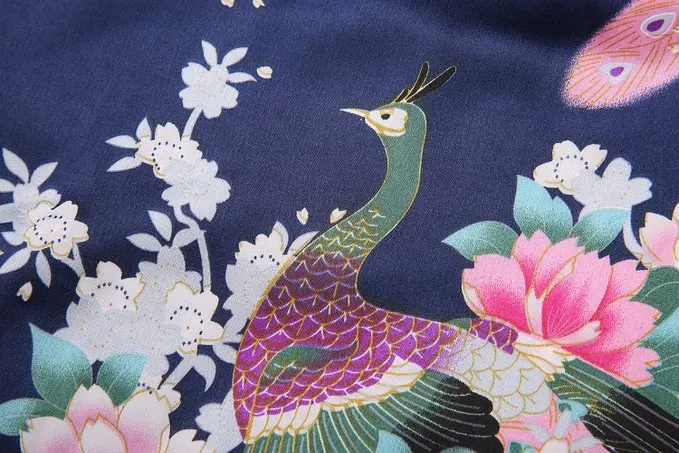 Женское кимоно из вискозы темно синего цвета свадебное платье подружки невесты