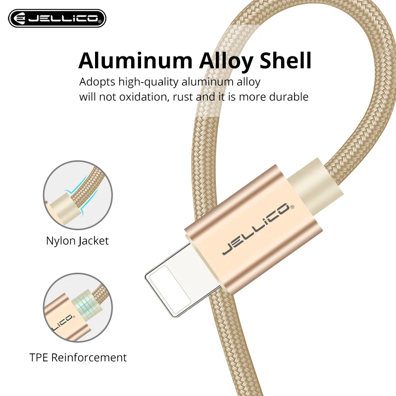 Jellico Классический USB кабель для iPhone xs max зарядное устройство передачи данных X 8 6s