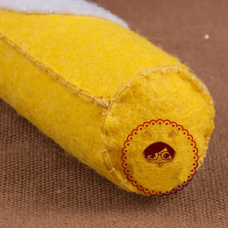 Маленький лев из фетра DIY колокольчик детская игрушка ручной работы Прошитые
