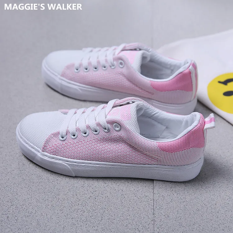 Бесплатная доставка Новинка 2017 года женская трикотажная парусиновая обувь на