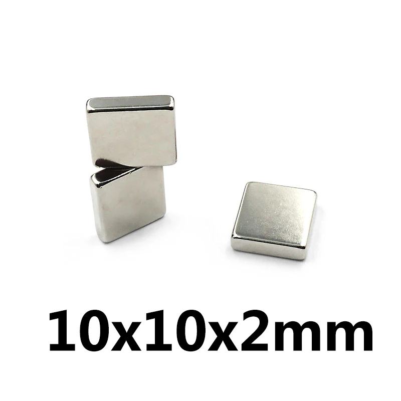 20 шт./лот F 10x10x2 мм N35 Сильный квадратный NdFeB редкоземельный магнит 10*10*2 мм неодимовые магниты 10 мм x 10 мм x 2 мм