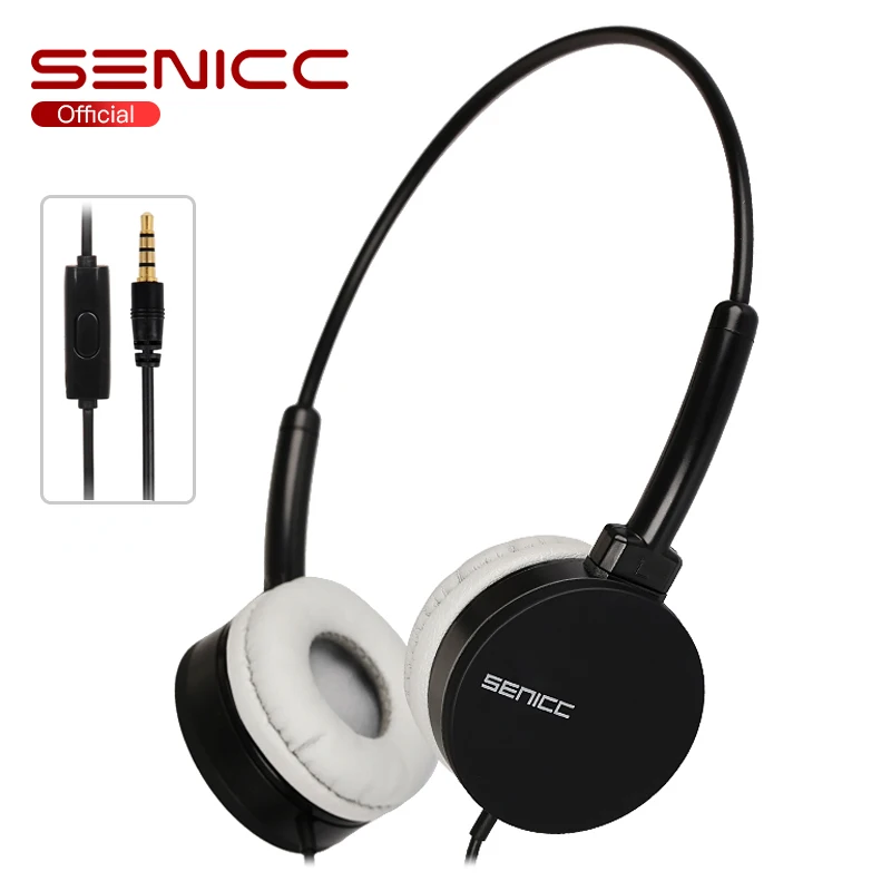 SENICC IC2 стерео Бас наушники 3 5 мм Музыка Hifi гарнитура без микрофона шумоизоляция