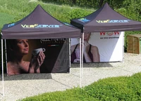 3 4 persons use aluminum tenda for sun shading rain proof wind proof with digital printing customized logos outdoor use