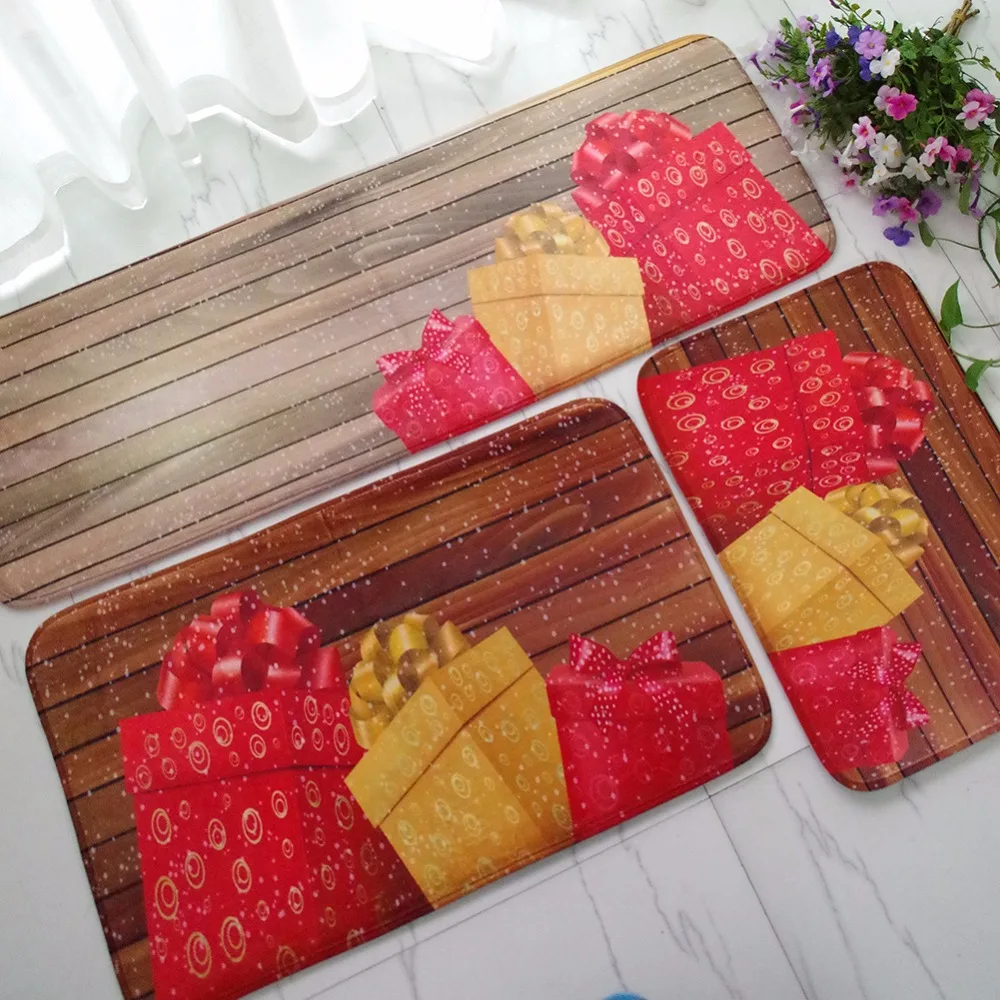 Добро пожаловать Санта Клаус коврики рождественские украшения для дома ванная