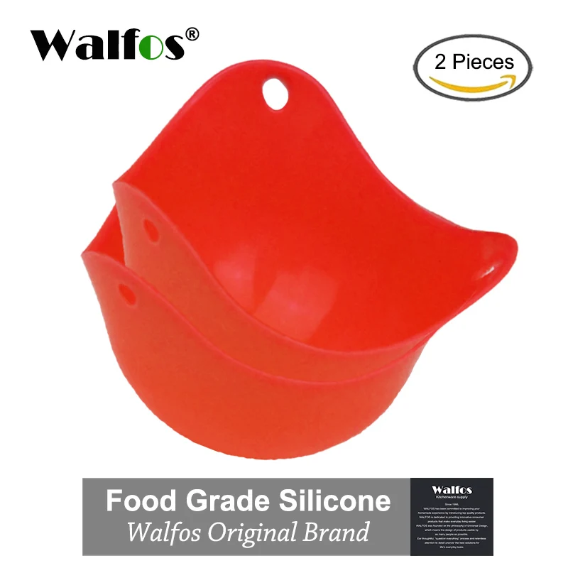 WALFOS Red 2 шт./компл. Силиконовые Яйцо браконьерство накладки Пан Плесень Кухня Пособия по кулинарии комплект принадлежностей для вращающихся инструментов Cocina гаджет Accesorios Cocina EJ874894 - Цвет: WALFOS Red