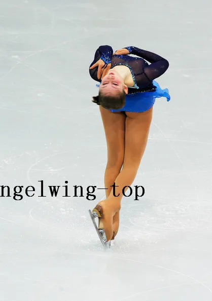 Синяя одежда для фигурного катания девочек Лидер продаж детская на коньках