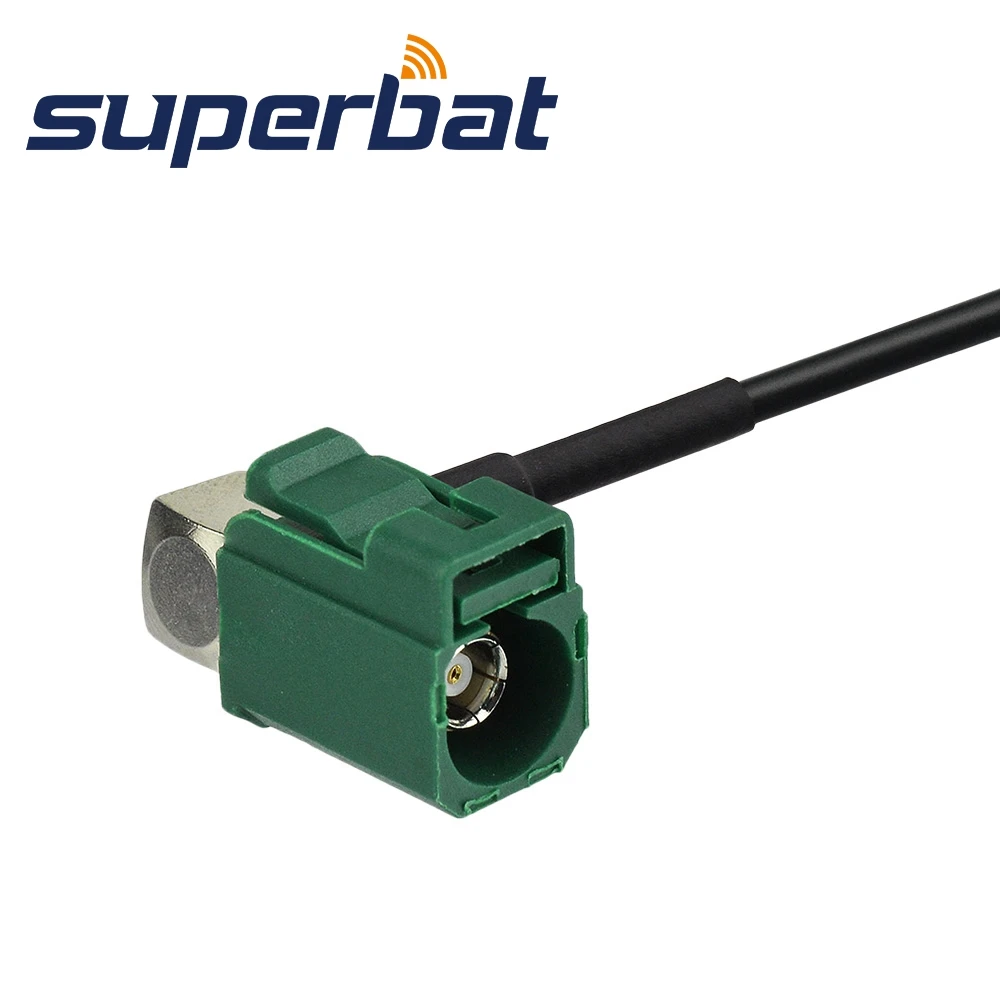 Кабель удлинитель Superbat Fakra E Jack прямой и угол RG174 500 см радиочастотный коаксиальный