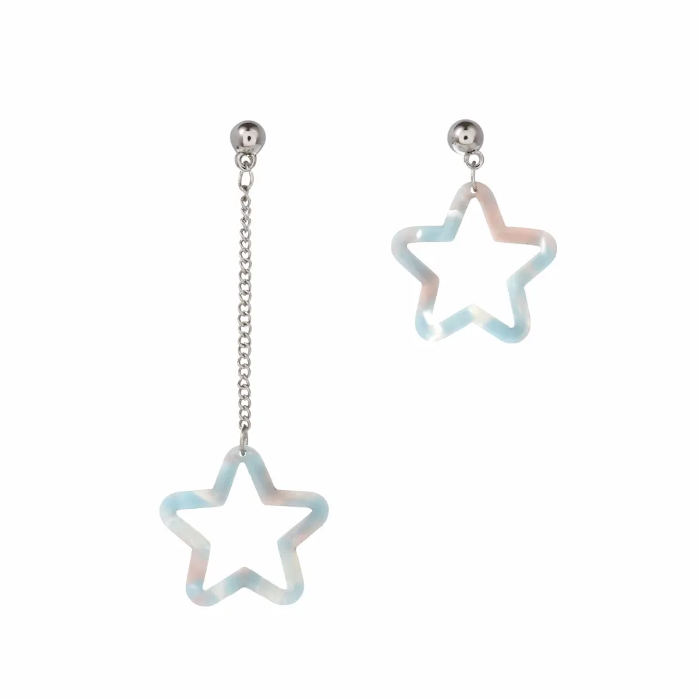 GEREIT романтические милые ювелирные изделия полые звезды длинные сережки