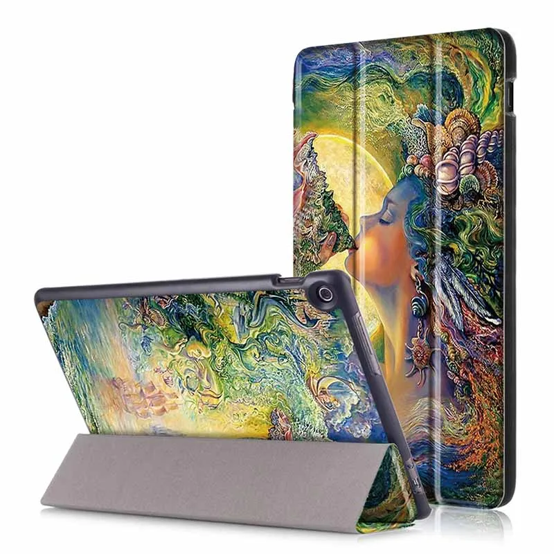 Прозрачный Чехол для планшета Asus Zenpad 10 Z301MFL 10,1 '', чехол для планшета Asus Zenpad 10 Z300CG, кожаный чехол с умным принтом+ стилус - Цвет: Прозрачный